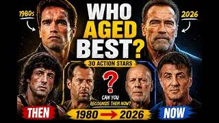 Thumbnail: 30 Biggest Action Movie Stars of the 1980s: Then and Now (1980–2026)
