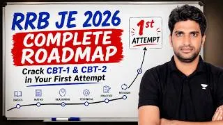 Thumbnail: RRB JE 2026 Complete Roadmap 🔥 Crack CBT-1 & CBT-2 in Your First Attempt