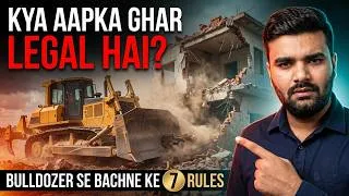 Thumbnail: Illegal Construction & Bulldozer Action 2026 | Building Bylaws Explained (Hindi)