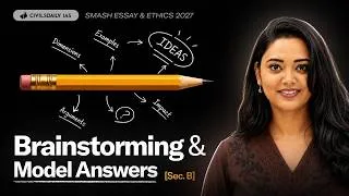 Thumbnail: UPSC Mains Essay: Section B (2026) Approach & Model Essays | By Trupti Ma’am