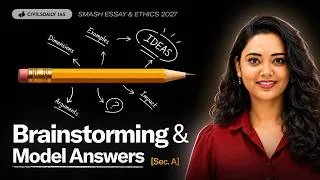 Thumbnail: UPSC Mains Essay: Section A (2026) Approach & Model Essays | By Trupti Ma’am