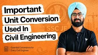 Thumbnail: 🔥 Most Important Unit Conversions for SSC JE Civil Engineering | Must-Know for Every Aspirant!
