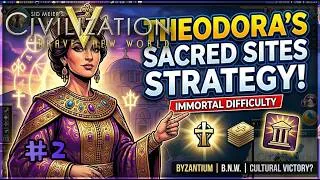 Thumbnail: Byzantium - Sacred Sites strategy | Religious Cultural Victory | Immortal - Civ V BNW - Theodora p2