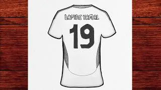 Thumbnail: How to Draw Lamine Yamal Jersey 19 ⚽ Easy Step by Step Football Drawing Tutorial
