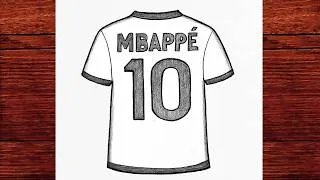 Thumbnail: How to Draw Kylian Mbappé Jersey 10 ⚽ Easy Step by Step Football Drawing Tutorial