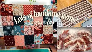 Thumbnail: Handmade gifts + wet blocking my crochet cardigan *chatty vlog!*