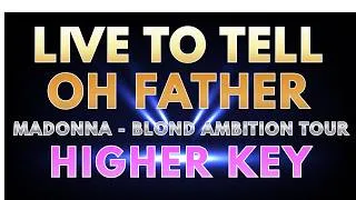 Thumbnail: Madonna – Live To Tell / Oh Father (Blond Ambition Tour) | Higher Key Karaoke Backing Track