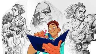 Thumbnail: How I cured my Art Block ⚡mini Sketchbook Tour