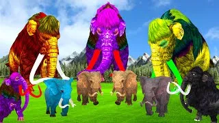 Thumbnail: 10 Woolly Mammoth Vs 5 Monster African Elephant Battle Compilation in Wild Animal Kingdom