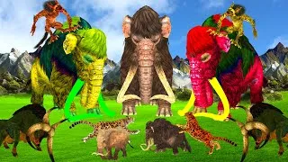 Thumbnail: 10 Woolly Mammoth Vs 10 Zombie African Elephant