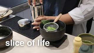 Thumbnail: slice of life • living alone, matcha cafe, sunday market, bookstore, getting into classics