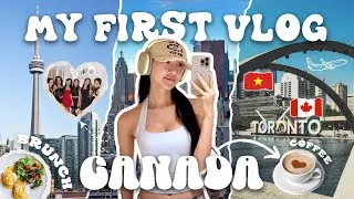 Thumbnail: I'M BACK TO CANADA! 🇨🇦 (business class ✈️, moving across countries 📦, catching up with friends 👯‍♀️)