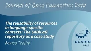 Thumbnail: CLARIN Café JOHD - The reusability of resources in language-specific contexts