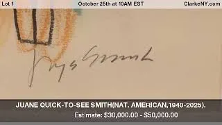 Thumbnail: JUANE QUICK-TO-SEE SMITH(NAT. AMERICAN,1940-2025).
