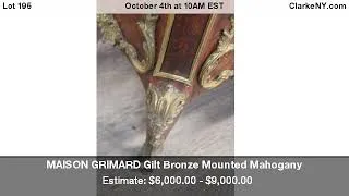 Thumbnail: MAISON GRIMARD Gilt Bronze Mounted Mahogany