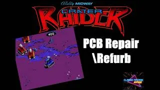 Thumbnail: 1983 Midway "Crater Raider" MCR System Arcade Game PCB Set Repair\Refurb - Shaky Sprites  - 7-7-2026
