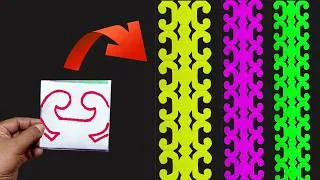 Thumbnail: Simple Paper Cutting Design Border for Board Decoration | Bulletin Board | Soft Board |Notice Board