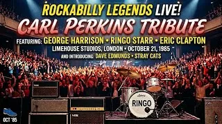 Thumbnail: Carl Perkins Tribute 1985 - Beatles Clapton Stray Cats #thebeatles #georgeharrison #ericclapton 