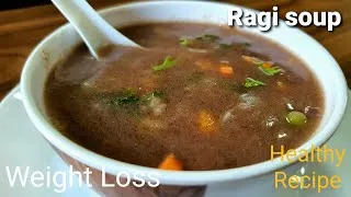 Thumbnail: Ragi soup l Ragi Recipes l Healthy Ragi Soup For Breakfast  l Ragi Weight Loss | Mix Veg Ragi Soup