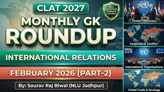 Thumbnail: February | Part-2 | Current Affairs for CLAT 2027 | International Relations | Backlog Killer Series 