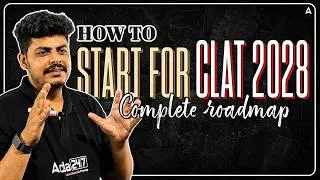 Thumbnail: How to Start CLAT 2028 Preparation Now! | Complete Beginner's Guide | Right Time To Start Clat Prep!