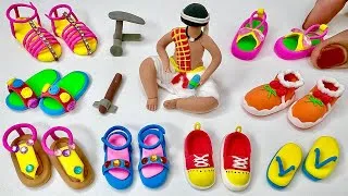 Thumbnail: DIY How to Make Polymer Clay Miniature Doll Shoes | DIY Miniature Footwear | Clay miniature life 