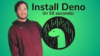 Thumbnail: Lesson 1: Install Deno (In 50 seconds)
