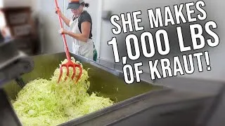 Thumbnail: SHE MAKES 1,000 Pounds (450 KG) of SAUERKRAUT!