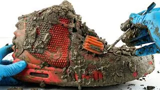 Thumbnail: I Cleaned The DIRTIEST $15,000 Nike Yeezy 2 Red October Sneaker!