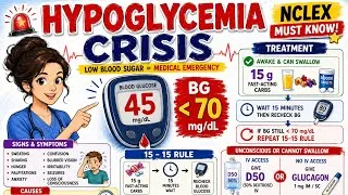 Thumbnail: Hypoglycemia Crisis Explained | Emergency Nursing Management | NCLEX Must-Know