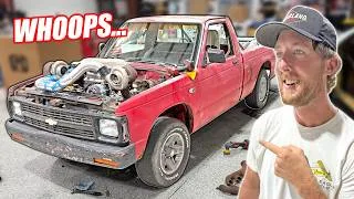 Thumbnail: Cheap Racecar Challenge Ep.7 - The Sideways Turbo Disaster... Jackstand's 240 Is Alive!!!