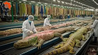 Thumbnail: Processing Line: Inside Modern Lizard Leather Factory from Raw Skin to Luxury Bag (Full Process)