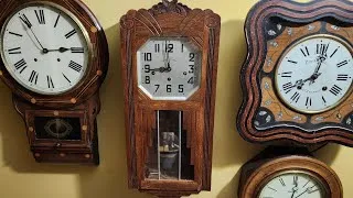 Thumbnail: Girod Westminster/Bells of Jura Chime Art Deco French Wall Clock