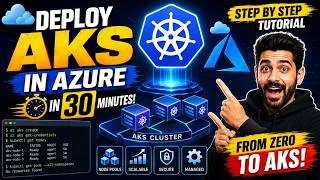 Thumbnail: Deploy AKS in Azure in 30 Minutes ⚡ Full Kubernetes Tutorial