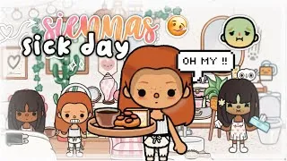 Thumbnail: Sienna’s Sick Day Routine at home🤒👩🏽‍🦱*FOOD poisoning* || Toca Life World Aesthetic Roleplay🌦️
