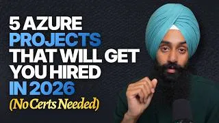 Thumbnail: 5 Azure Projects That Actually Get You Hired in 2026 (No Certs Needed)