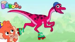 Thumbnail: DINO on ROLLERSKATES | Club Baboo | Funny Dinosaur Videos for Kids | 1HOUR Learn Dino Names ABC Trex