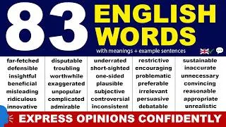 Thumbnail: 83 Words to Express Your Opinions Confidently | Fluent English for Adults