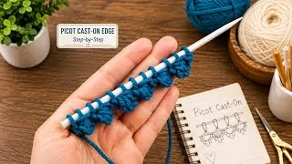 Thumbnail: How to Knit a Picot Cast-On Edge | Easy Picot Cast On with Knitting Needles