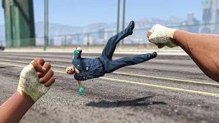 Thumbnail: Grand Theft Auto V: Hardest Knockouts #42 (POV Fights, INSANE K.Os, Punching Random People 🤣)