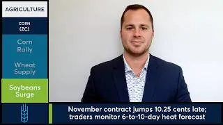 Thumbnail: Grain futures rally on Black Sea tensions and Midwest heat. 8/14/26