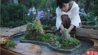 Thumbnail: Wine table of winding canal—an exciting by-product of watching TV!这是一个看电视看出来的曲水流觞桌！丨Liziqi Channel