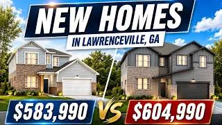 Thumbnail: NEW HOMES in Lawrenceville, GA | Beazer Homes Easton Walk Tour | $583K vs $604K