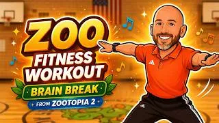 Thumbnail: PhysEdZone: “Zoo” from Zootopia 2 Fitness Workout | Brain Break