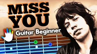 Thumbnail: Miss You Guitar Lessons for Beginner The Rolling Stones Tutorial | How To Play Chords