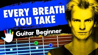 Thumbnail: Every Breath You Take Guitar Lessons for Beginner The Police Tutorial | How To Play Chords