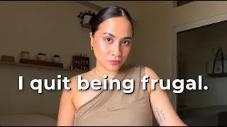 Thumbnail: I Quit Being "Frugal" and Saved MORE Money