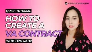 Thumbnail: How to Draft a VA Contract for Direct Hires | Stellar Freelancing Academy