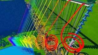 Thumbnail: 3 vs 17 Loops Reverse Spiral Water Slides – Planet Coaster 2