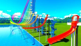 Thumbnail: 0° vs 180° Trap Door Water Slides – Planet Coaster 2
